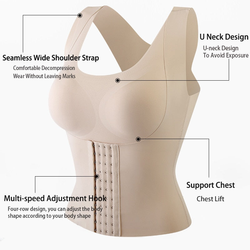 3-in-1 Waist Buttoned Bra Shapewear & Posture Corrector